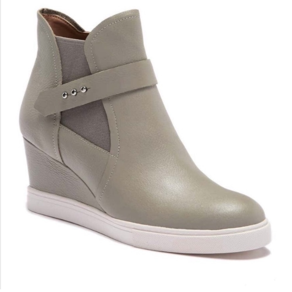LINEA PAOLO Gray Wedge Sneakers